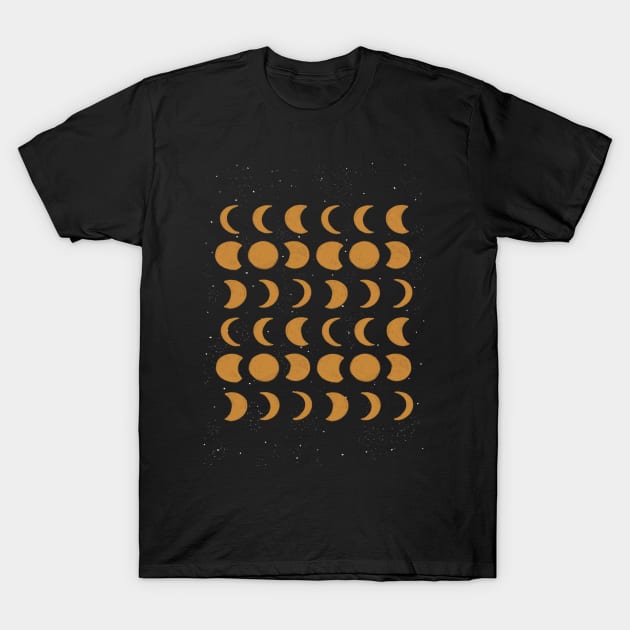 Phases Of the Moon T-Shirt by Shreyasi